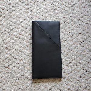 NWOT - UMI Black Leather Coat Travel Wallet